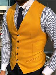 Men S Business Casual V Neck Single Breasted Vest Menily Com Business Casual Men Mens Dress Outfits Mens Clothing Styles