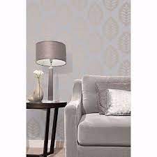 2734 42434 Harstad Grey Leaf Wallpaper By Brewster Decor Home Decor Leaf Wallpaper