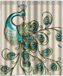 Amazon Com Beautiful Peacock Pattern Popular Bath Curtain Shower Curtain 60 X 72 With Hooks Peacock Shower Curtain Peacock Decor Peacock Bathroom