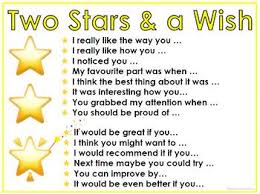 Two Stars And A Wish Display With Sentence Starters Print Laminate And Display Please Leave S Feedback For Students Visible Learning Assessment For Learning
