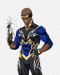 Eventually he would become a member of batman's team of outsiders for many years, although he retired briefly to become secretary of education under president lex. Black Lightning Black Canary Comics American Comic Book Black Lightning Superhero Comic Book Png Pngegg