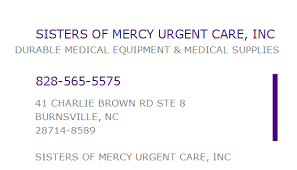 What is an immediate care center? 1093294274 Npi Number Sisters Of Mercy Urgent Care Inc Burnsville Nc Npi Registry Medical Coding Library Www Hipaaspace Com C 2021
