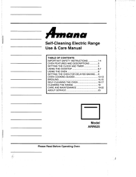 Most electronic control ovens will . Amana Range Stove Oven Repair Manual Manualzz