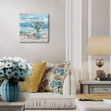 We did not find results for: Buy Bathroom Decor Wall Art Blue Beach Picture Ocean Theme Flower Canvas Print Modern Coastal Seascape Painting Framed Seaside Artwork Floral Daisy In Indian Vase For Home Sea Lake Bedroom 14x14inch Online