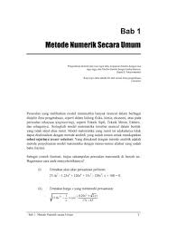 Dalam video ini menjelaskan : Bab 01 Metode Numerik Secara Umum Pdf Itb