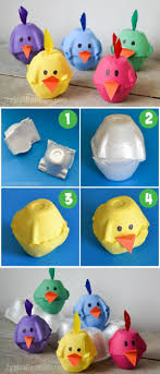 Spring Chicks Egg Carton Craft Kinderbasteleien Basteln Fruhling Ostern Und Osterbasteln