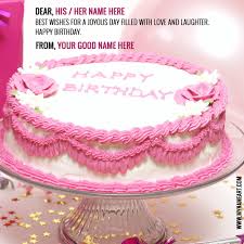 You can do happy birthday cake name edit online and make your wishes more special and unforgettable. Unique Birthday Cake Pictures With Name Write Online Free