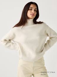 DÀNH CHO NỮ ÁO LEN SỢI SOUFFLE CỔ CAO | UNIQLO VN
