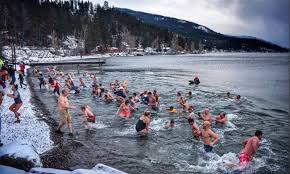 Flathead lake is a large natural lake in northwest montana and is the largest natural freshwater lake by surface area that is west of the so. Flathead Lake Polar Bear Plunge In Bigfork Montana Alltrips