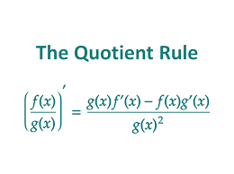 The derivative of a function can, in principle, be computed from the definition by considering the difference quotient, and computing its limit. The Quotient Rule Derivativeit