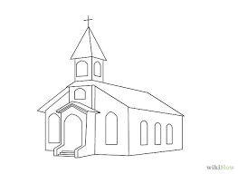 How to draw church simple | coloring pages for children | learn how to draw Church Drawing 3d Church Free Autocad Drawings