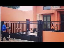 Jika anda berminat membuat tempahan seperti ini boleh terus hubungi en. Pintu Pagar Besi Dorong Geser Minimalis Door Modern Purbalingga Youtube