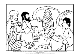 Tell the story of the lazarus while holding the coloring pages as the property. Coloring Page The Raising Of Lazarus My Wonder Studio