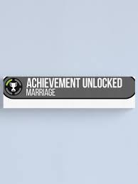 This high quality transparent png images is totally free . Achievement Unlocked Marriage Canvas Print By Loversandravers Redbubble