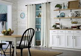 The white upper cabinets combined with the white subway tile keeps things feeling open and airy. Diy Kitchen Color Schemes And Paint Ideas Lowe S