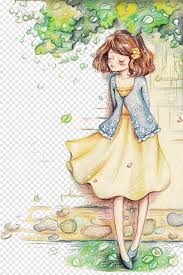 No matter what eye color she has or how long or. Brown Haired Girl Illustration Watercolor Painting Colored Pencil Illustration Little Girl Pencil Fashion Girl Png Pngegg