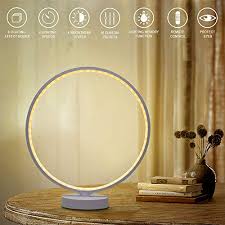 Tomshine spiral led table lamp, modern lamp desk lamp of stainless steel, bedside lamps for bedrooms, living room, office(warm white 6w 3000k) 4.4 out of 5 stars 560 $35.99 $ 35. Suny 7 Colors Dimmable Bedroom Nightstand Lamps 6 Lighting Effect Modes Led Bedside Lamp Warm Light Modern Circle Table Lamp W Remote Control Pricepulse