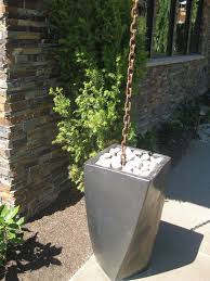 Contemporary Ideas For Rain Chain Basins Modern Rain Chain Design Decorative Rain Barrels Rain Chain Modern Rain Barrels