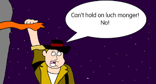 According to the survival manual, if cliff sees a hippopotamus. Cliff Hanger Can T Hold On Luch Monger By Mjegameandcomicfan89 On Deviantart