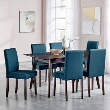We're all about a boho chic dining space, too! Blue Fabric Dining Room Chairs Off 67