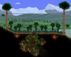 Living Wood House And Arena Terraria Terraria house design terraria house ideas terraria tips minecraft flame tree pixel games lego worlds biomes creature design.