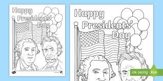 Christmas, halloween, easter, valentine's day, st. Presidents Day Coloring Sheet
