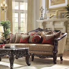 Whether you call it a sofa or a couch, this is the hub of all activity in your living room. Traditional Sofa In Brown Fabric Traditional Style Homey Design Hd 2655