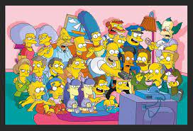A série os simpsons não fica fora disso. Poster Com Moldura Os Simpsons Todo O Elenco 94x64cm Os Simpsons Filme Os Simpsons Desenho Dos Simpsons