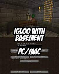 Igloo With Gold In Basement Seed Goldensonly Minecraft Seed Minecraft Houses Minecraft Designs