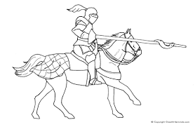 Рыцарь на коне нарисовать
