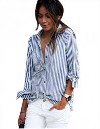 Black And White Vertical Striped Shirt Womens Fashion Spring Clothes For Women Casual Striped Long Sleeve Loose Blouse Shirt Striped Long Sleeve Shirt Casual Blouse Shirts Vertical Striped Shirt