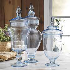 Home > vases > vases > apothecary glass jars. Classic Home Glass Blue Apothecary Jars Wedding Candy Buffet Containers Set Of 3 Buy Online In Morocco At Desertcart Ma Productid 47003179