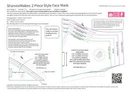 Please check your scale here after print. 2 Piece Style Face Mask Pattern