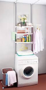 Woltu Bz4109 Bz4110 Teleskop Garderobensystem Regal Standregal Verstellbares Ordnungssystem Metall Kunststof Garderobensystem Regal Uber Waschmaschine Regal