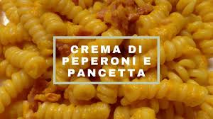 Spaghetti con crema di peperoni. Pasta Con Crema Di Peperoni E Pancetta Youtube