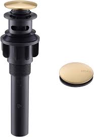 A sink is connected to the drain plumbing by a tailpiece that's. Kenes Brushed Gold Pop Up Bathroom Sink Drain With Overflow Bathroom Sink Drain Assembly With Strainer Pop Up Drain Vessel Sink Pop Up Drain Stopper Amazon Com