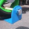 Motorcycle front wheel chock for trailer. 3