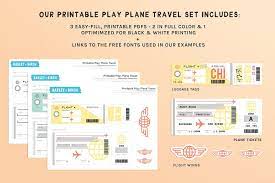 freebie printable pretend play plane tickets barley birch