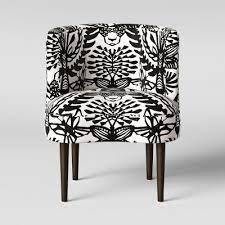 Whether you need seating for the living room, dining room, or even the classroom, you want furniture that is comfortable and stylish. Clary Curved Back Accent Chair Black White Animal Icon Opalhouse Target