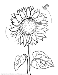 Download bermacam contoh gambar mewarna bunga bungaan yang. Aneka Gambar Mewarnai Gambar Mewarnai Bunga Matahari Untuk Anak Paud Dan Tk Pelajaran Meng Sunflower Coloring Pages Bee Coloring Pages Fall Coloring Pages