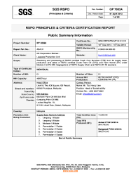 Malaysian sdn bhd company enquiry form. Fillable Online Sgs Rspo Rspo Principles Criteria Certification Fax Email Print Pdffiller