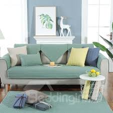 Modern Style Anti Slip Cotton Pure Color Water Resistant Sofa Covers