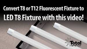 Convert T8 T12 Fluorescent Tube Light To Single End Powered Led T8 Tubes By Total Lighting Supply