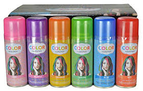 Amazon Com Temporary Hair Color Spray Case 24 Cans 6 Colors Chemical Hair Dyes Beauty
