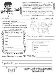 Girl Scout Pen Pal Letter Girl Scout Troop Daisy Girl Scouts Brownie Girl Scouts