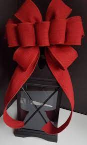 Rustic simplicity that will coordinate with so many country linen collections. Barn Red Burlap Bows Rust Red Wired Ribbon Bow Lantern Bow Etsy Burlap Bows Red Barns Wired Ribbon