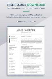 You are at a right place to find such clean and beautiful cv templates in word format without any price. Word Document Editable Resume Template Free Download Free Simple Resume Cv Templates Word Format 2021 Resumekraft This Polished Resume Template Microsoft Word Document Will Help Professionals Stand Out From The