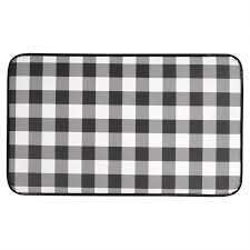 Lay out beautiful artwork and trending patterns from independent artists across show your feet some love with a rug. Buffalo Check Printed Anti Fatigue Kitchen Floor Rug Mat In Black And White 18 X 30 Walmart Com Walmart Com