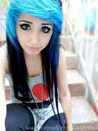 Me In My Rebelious Stage Blue Green Hair Alternative Hair Cute Emo Girls