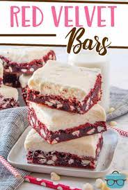 The Best Red Velvet Bars Recipe Dessert Recipes Easy Dessert Bar Recipe Holiday Desserts